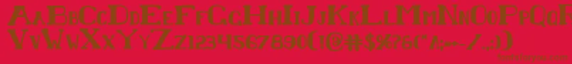 Police ChardinDoihleBold – polices brunes sur fond rouge