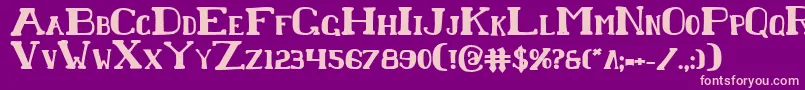 ChardinDoihleBold Font – Pink Fonts on Purple Background