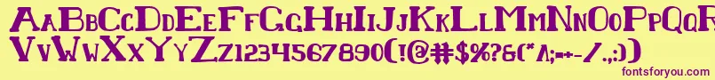 ChardinDoihleBold Font – Purple Fonts on Yellow Background