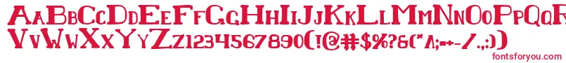 ChardinDoihleBold Font – Red Fonts on White Background