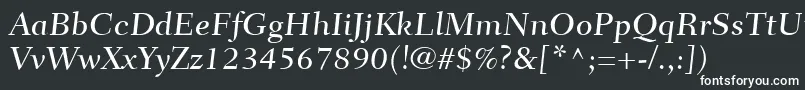 FairfieldLt55CaptionMedium Font – White Fonts on Black Background