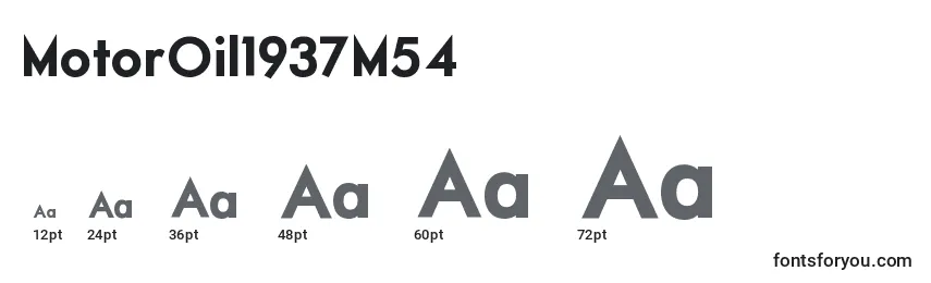 Размеры шрифта MotorOil1937M54
