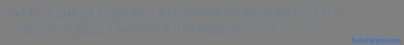 Filamentfour Font – Blue Fonts on Gray Background