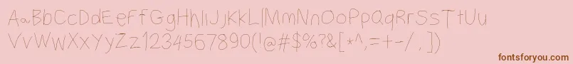 Filamentfour Font – Brown Fonts on Pink Background
