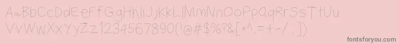 Filamentfour Font – Gray Fonts on Pink Background