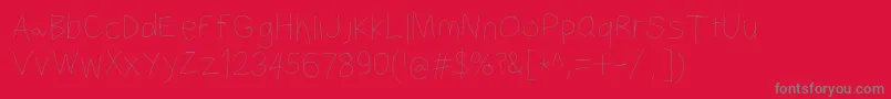 Filamentfour Font – Gray Fonts on Red Background