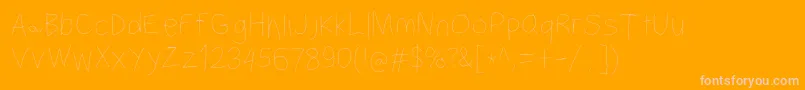 Filamentfour Font – Pink Fonts on Orange Background