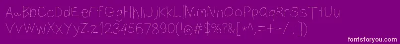 Filamentfour Font – Pink Fonts on Purple Background