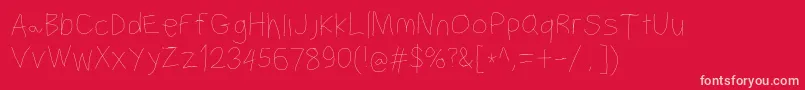 Filamentfour Font – Pink Fonts on Red Background