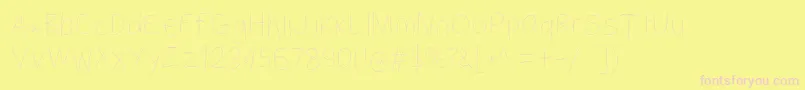 Filamentfour Font – Pink Fonts on Yellow Background