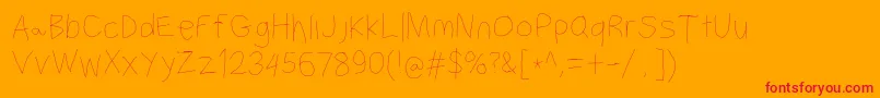フォントFilamentfour – オレンジの背景に赤い文字