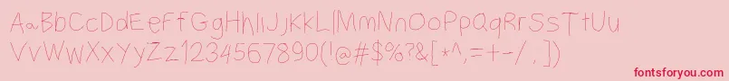Filamentfour Font – Red Fonts on Pink Background