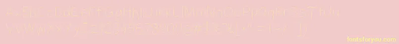 Filamentfour Font – Yellow Fonts on Pink Background