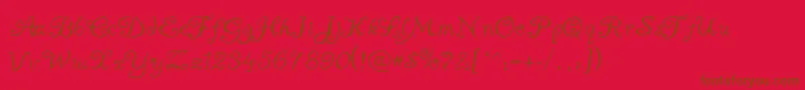 AYummyApology Font – Brown Fonts on Red Background