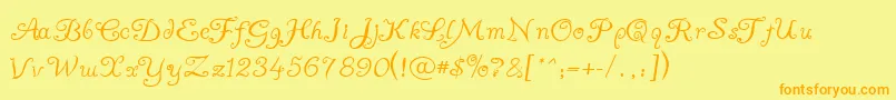 AYummyApology Font – Orange Fonts on Yellow Background
