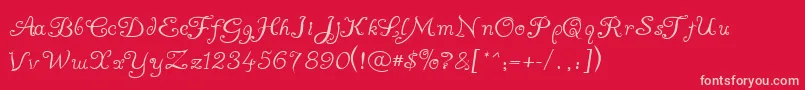AYummyApology Font – Pink Fonts on Red Background