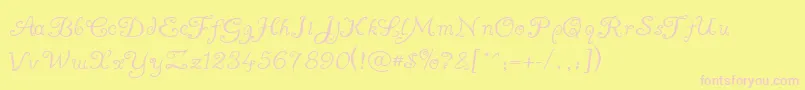 AYummyApology Font – Pink Fonts on Yellow Background