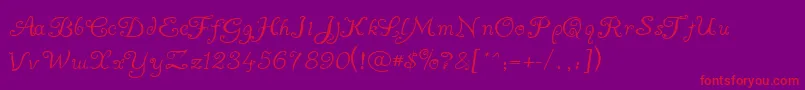 AYummyApology Font – Red Fonts on Purple Background