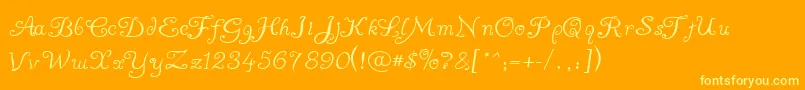 AYummyApology Font – Yellow Fonts on Orange Background