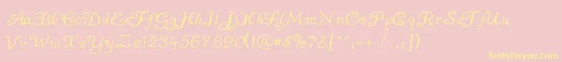 AYummyApology Font – Yellow Fonts on Pink Background