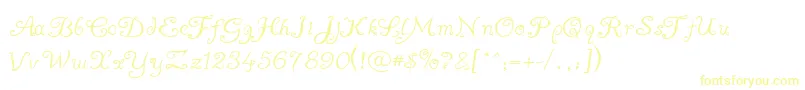 AYummyApology Font – Yellow Fonts on White Background