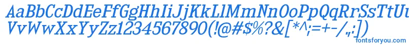 KingsbridgeBkIt Font – Blue Fonts on White Background