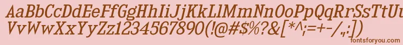 KingsbridgeBkIt Font – Brown Fonts on Pink Background