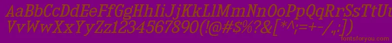 KingsbridgeBkIt Font – Brown Fonts on Purple Background