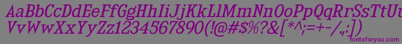 KingsbridgeBkIt Font – Purple Fonts on Gray Background