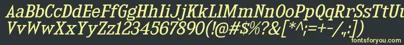 KingsbridgeBkIt Font – Yellow Fonts on Black Background