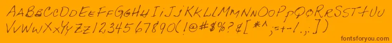 Lisätietoja Lehn092-fontista Lehn092-fontti – ruskeat fontit oranssilla taustalla