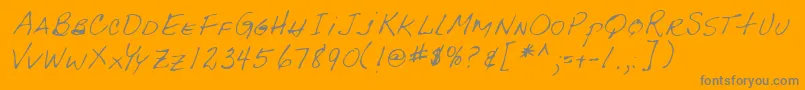 Lehn092 Font – Gray Fonts on Orange Background
