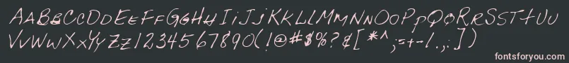 Lehn092 Font – Pink Fonts on Black Background