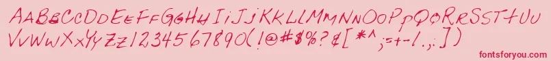 Шрифт Lehn092 – красные шрифты на розовом фоне