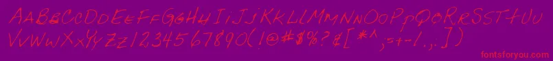 Police Lehn092 – polices rouges sur fond violet
