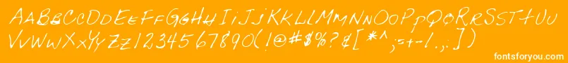 Lehn092 Font – White Fonts on Orange Background