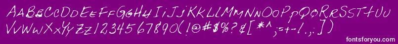 Lehn092 Font – White Fonts on Purple Background