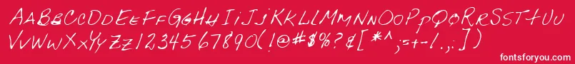 Lehn092 Font – White Fonts on Red Background