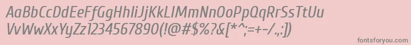 CuprumItalic Font – Gray Fonts on Pink Background