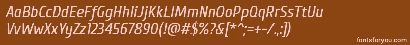 fuente CuprumItalic – Fuentes Rosadas Sobre Fondo Marrón