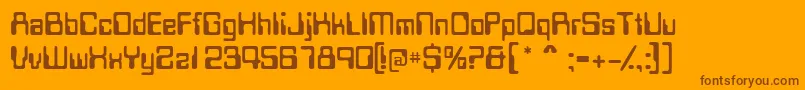 Magcardssk Font – Brown Fonts on Orange Background