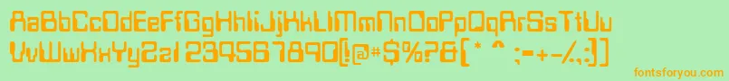 Magcardssk Font – Orange Fonts on Green Background