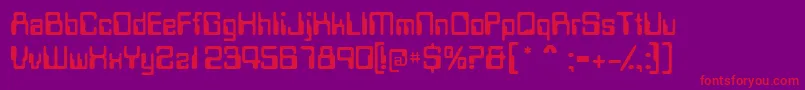 Magcardssk Font – Red Fonts on Purple Background