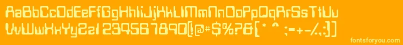 Magcardssk Font – Yellow Fonts on Orange Background