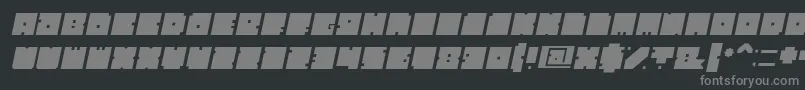 BlockItalic Font – Gray Fonts on Black Background