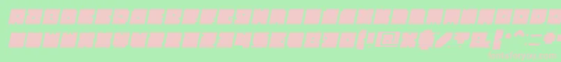BlockItalic-fontti – vaaleanpunaiset fontit vihreällä taustalla