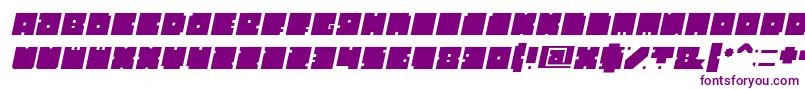 BlockItalic-fontti – violetit fontit