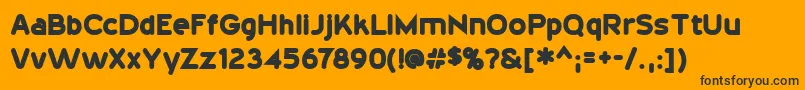 20thCenturyFontBold-Schriftart – Schwarze Schriften auf orangefarbenem Hintergrund