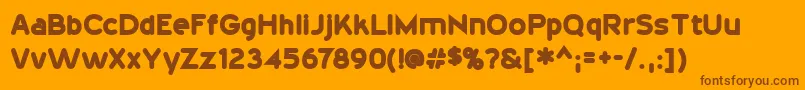 20thCenturyFontBold Font – Brown Fonts on Orange Background