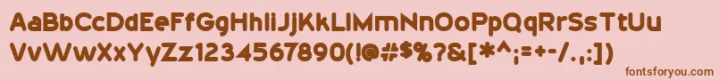 20thCenturyFontBold Font – Brown Fonts on Pink Background
